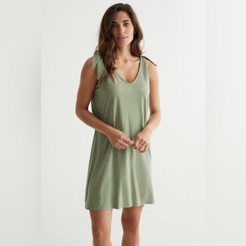 Green lucky brand lightweight t shirt dress size small